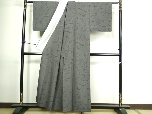 平和屋着物○本塩沢 舞桜文 正絹 逸品 DAAV1414tw