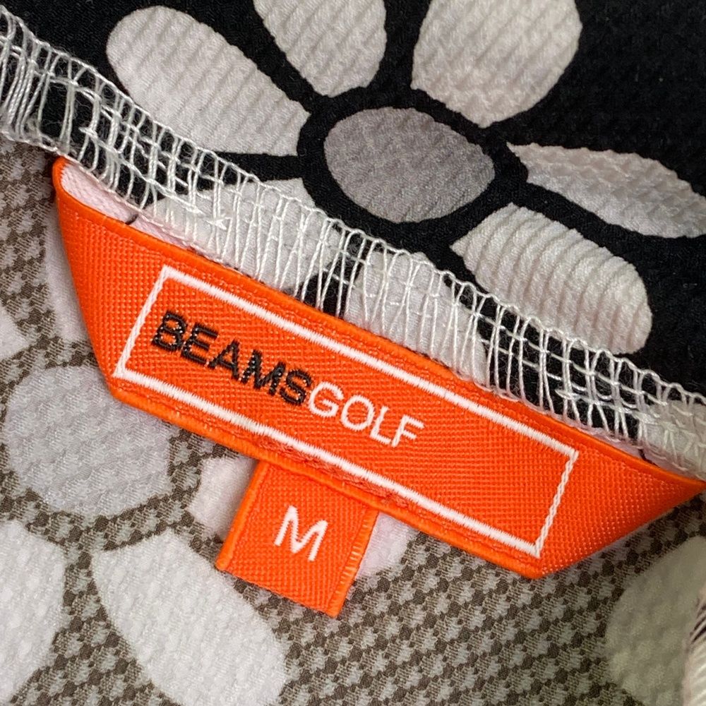 サイズ：L BEAMS GOLF ビームスゴルフ  ハイネック 半袖Tシャツ 花 総柄 パープル系 [240101500237] ゴルフウェア レディース ストスト BEAMS GOLF ビームスゴルフ ハイネック 半袖Tシャツ 花 総柄