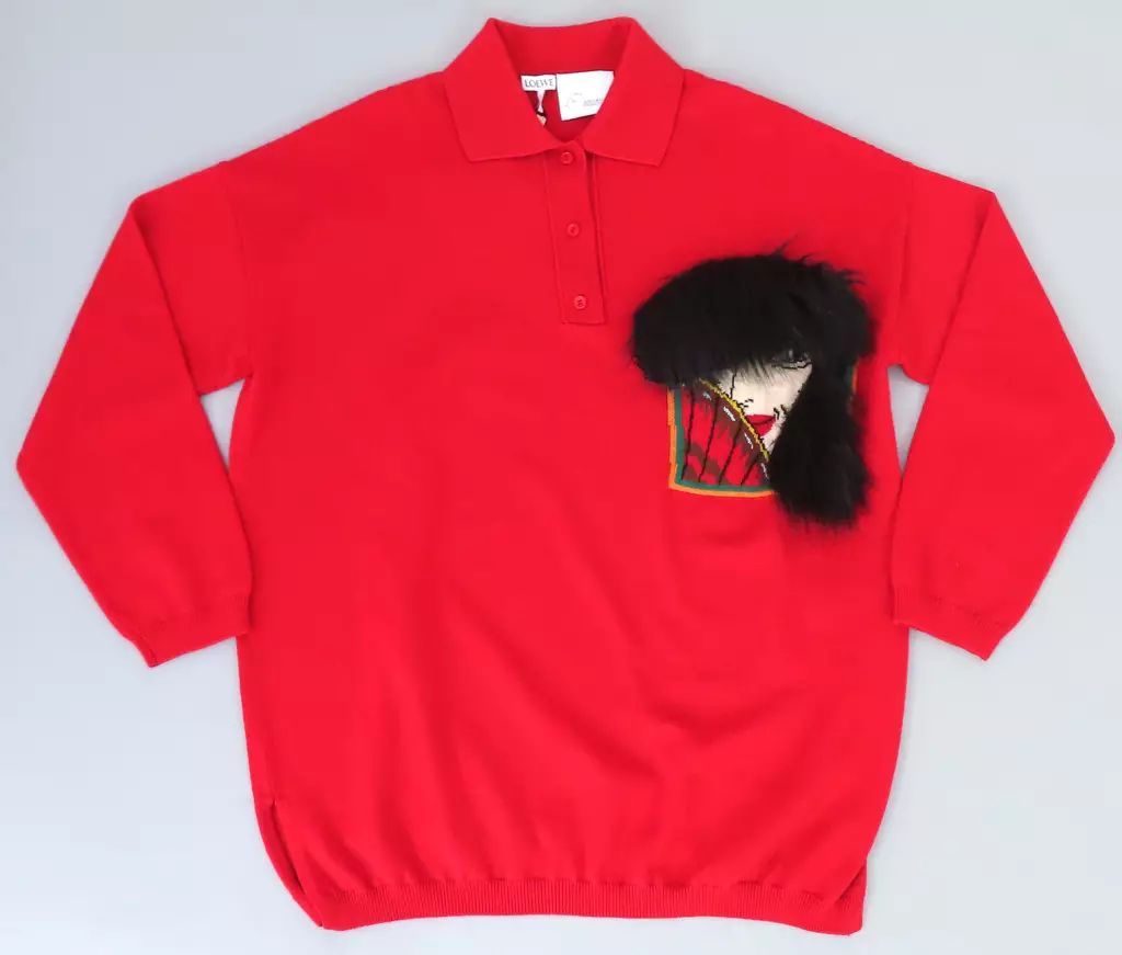 中古】アウターウェア 荒地の魔女 ポロ セーター レッド Sサイズ  