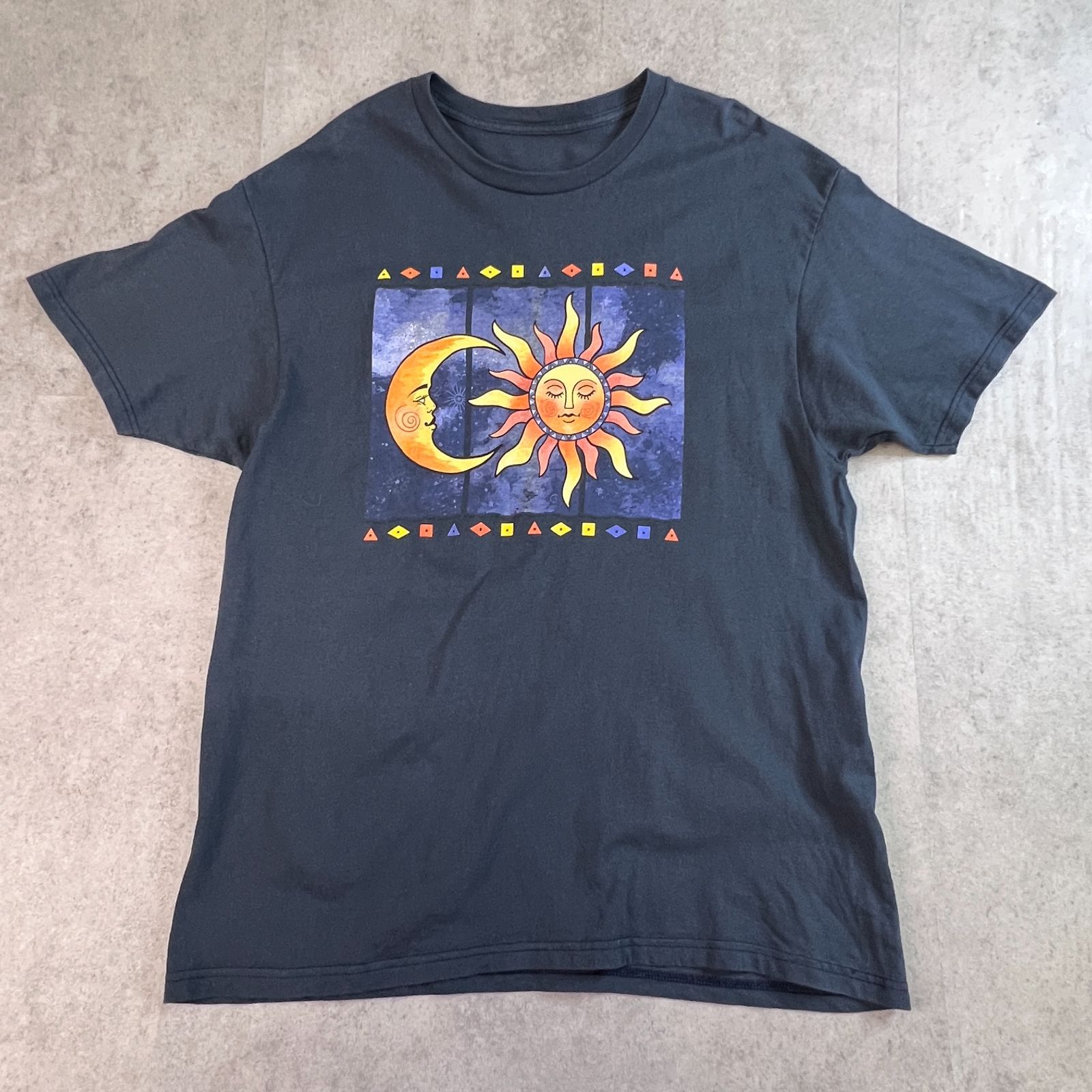 90s アートTシャツ 月と太陽 Sun Moon ヴィンテージTシャツ 半袖T