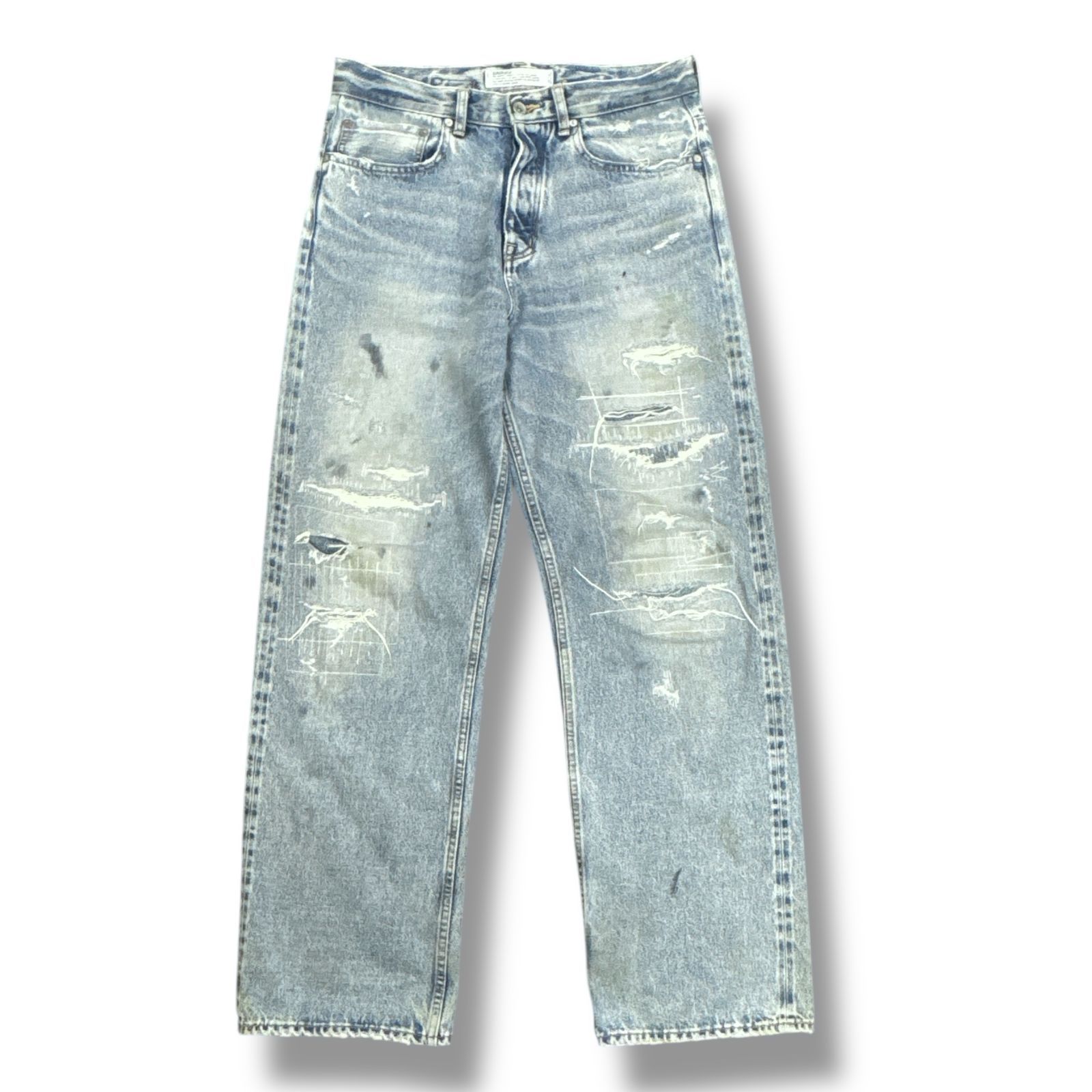 参考上代82500円 DAIRIKU 21aw Brat Pack Repair Straight Denim Pants 