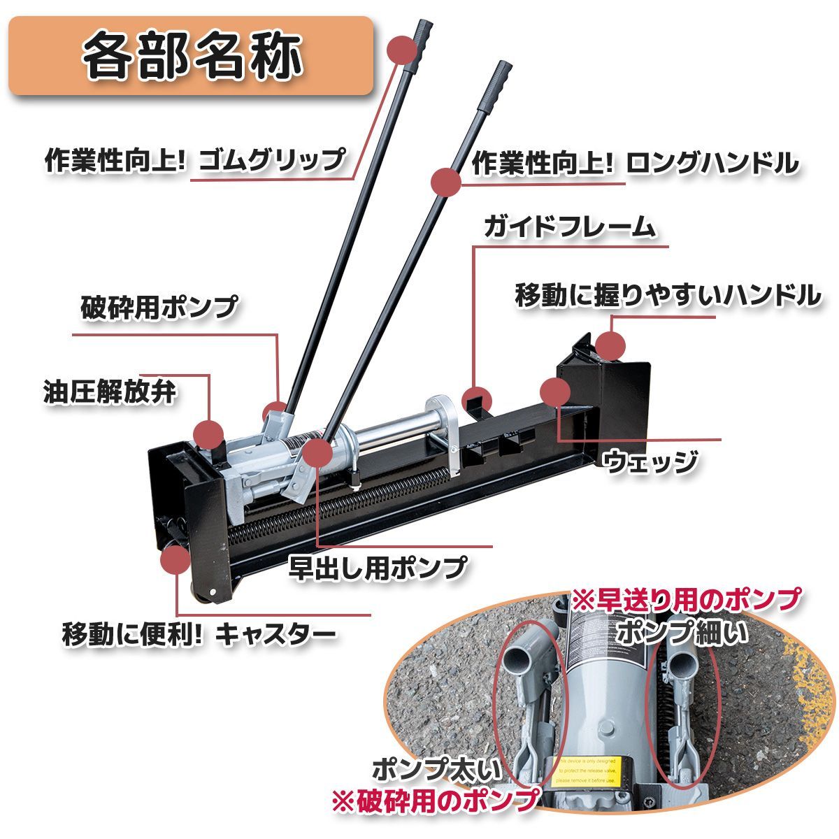 薪割り機 手動油圧式