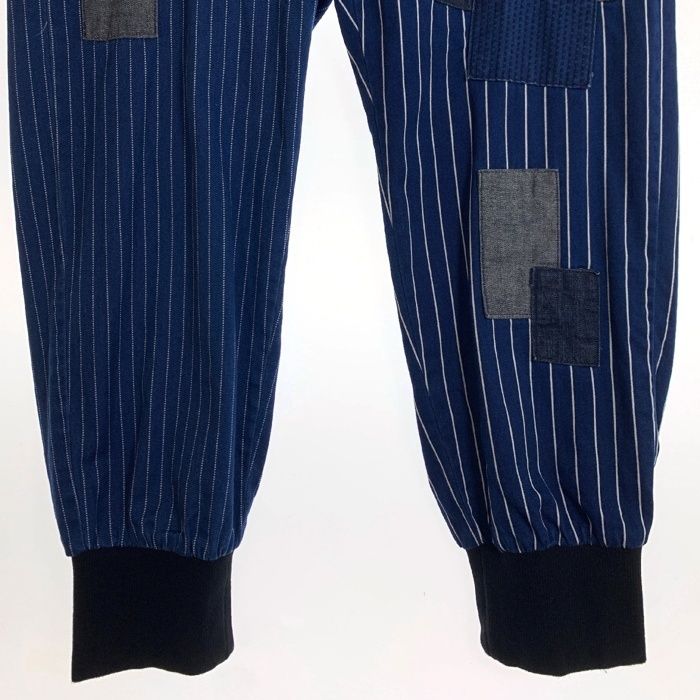 glamb グラム Clump wide denim ウォバッシュ ストライプ パッチ