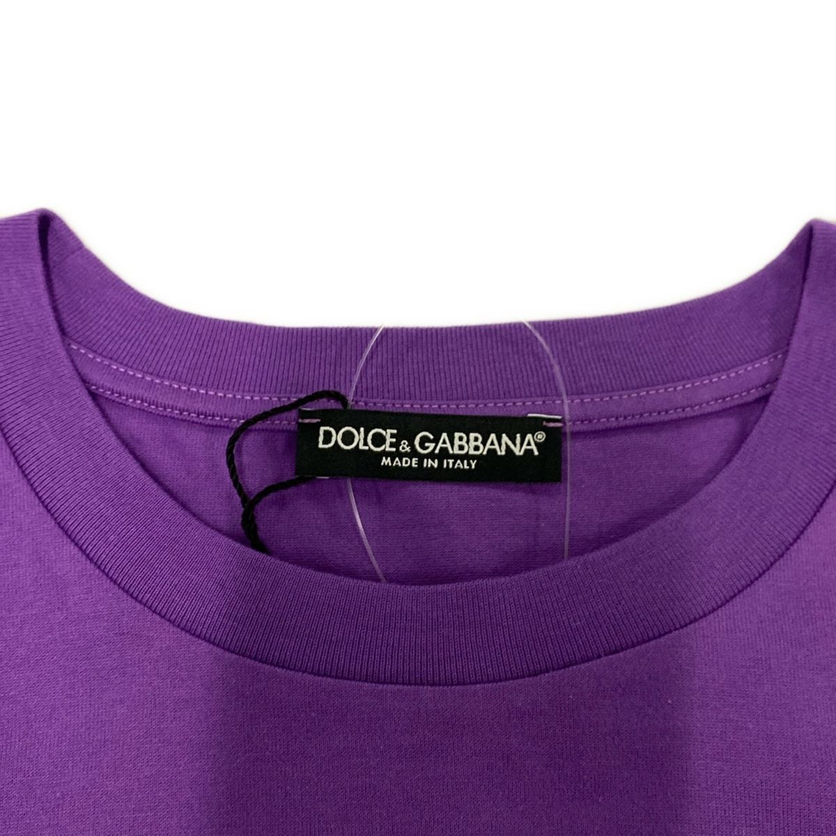 DOLCE&amp;GABBANA - DOLCE&amp;GABBANA(ドルチェアンドガッバーナ) 半袖Tシャツ サイズXS レディース美品  - パープル×白 クルーネック DOLCE&GABBANA ドルチェ＆ガッバーナ tシャツ