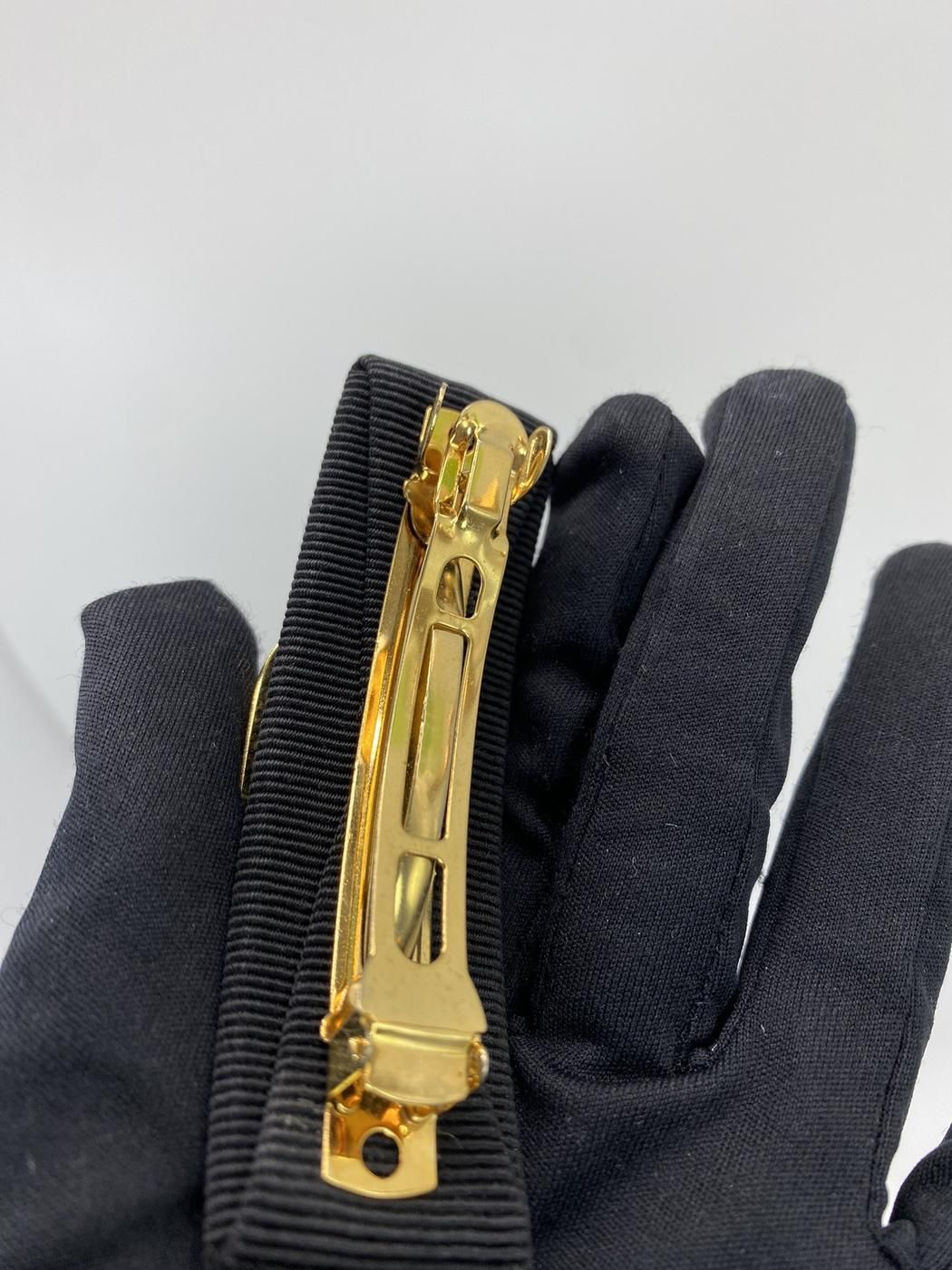 Ferragamo フェラガモ ヴァラ バレッタ ゴールド×ブラック