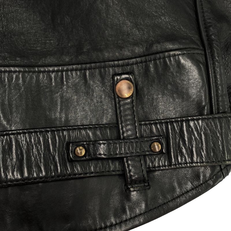 REDMOON ダブルライダースジャケット　羊革　38 黒 中古】REDMOON ダブルライダース 38 ブラック エポレットカット