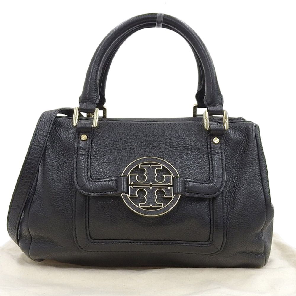 本物保証】 布袋付 超美品 トリーバーチ TORY BURCH 2WAYバッグ ロゴ 