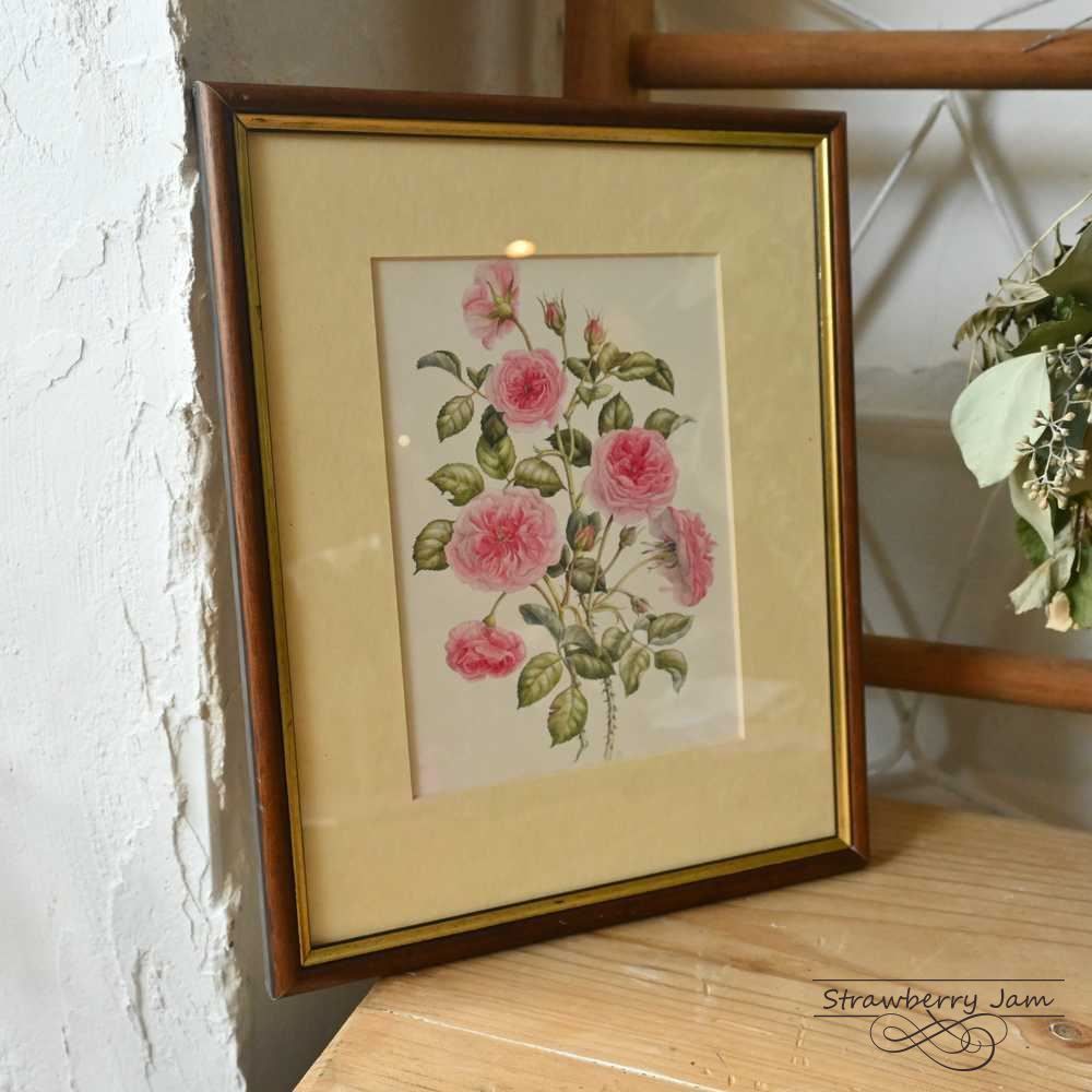 L3710-203-1 フランスヴィンテージ 壁掛け フラワー アート バラ フランス