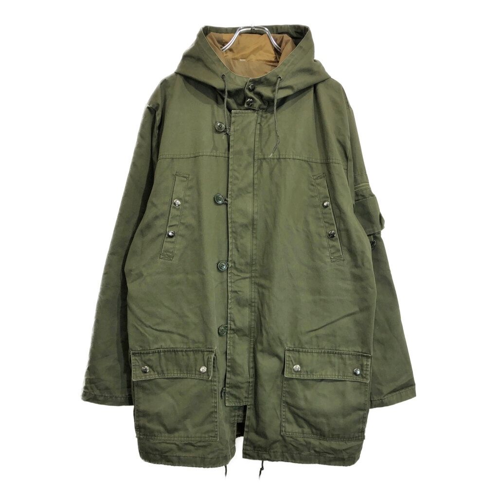 古着　オリーブグリーン モッズコート 古着 オリーブグリーン モッズコート フード付き