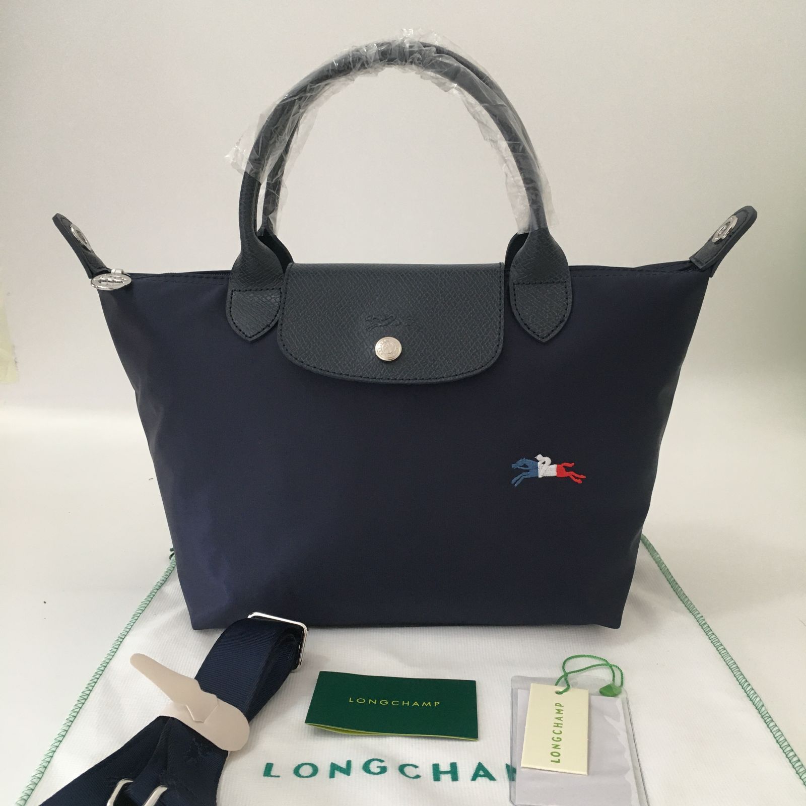 新品 LONGCHAMP ルプリアージュ トレ パリ 限定 S ネイビー