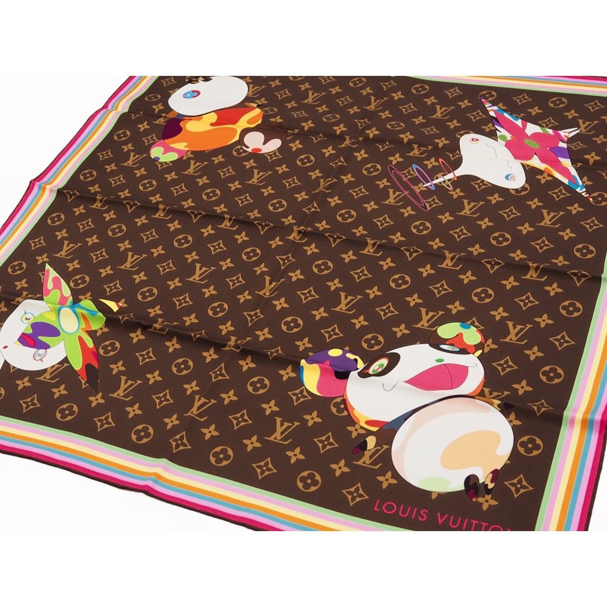 入手困難 ルイ ヴィトン LV × TM カレ70・スーパーフラット 村上隆 モノグラムと村上隆のコラボ！Louis Vuitton LV × TM カレ70
