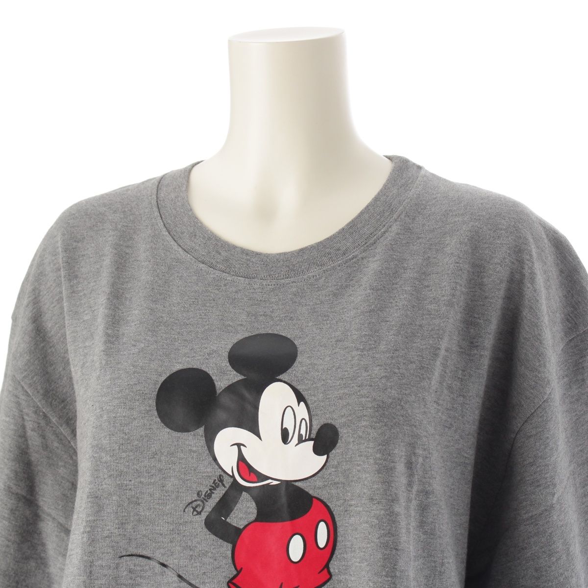 GUCCI - グッチ ディスニー Disney 20SS コットン ミッキーマウス クルーネック 半袖Ｔシャツ トップス カットソー 565806 グレー L【中古】 グッチ ディスニー Disney 20SS コットン ミッキーマウス クルー