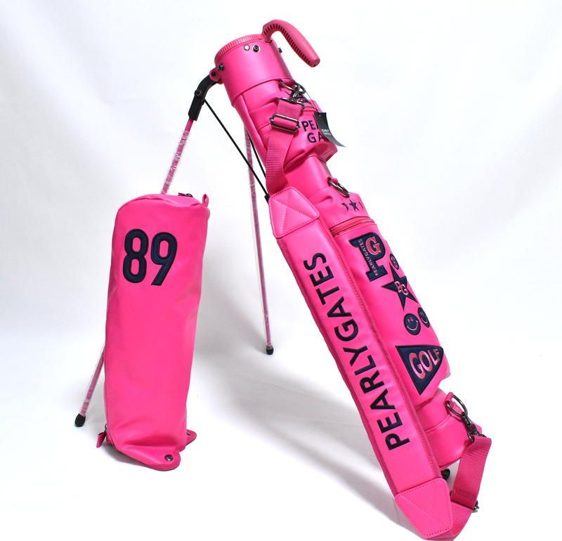 PEARLY GATES ロゴ　スマイルワッペンセルフスタンドバッグ 新品 PEARLY GATES ロゴ スマイル ワッペン セルフ スタンド ゴルフ