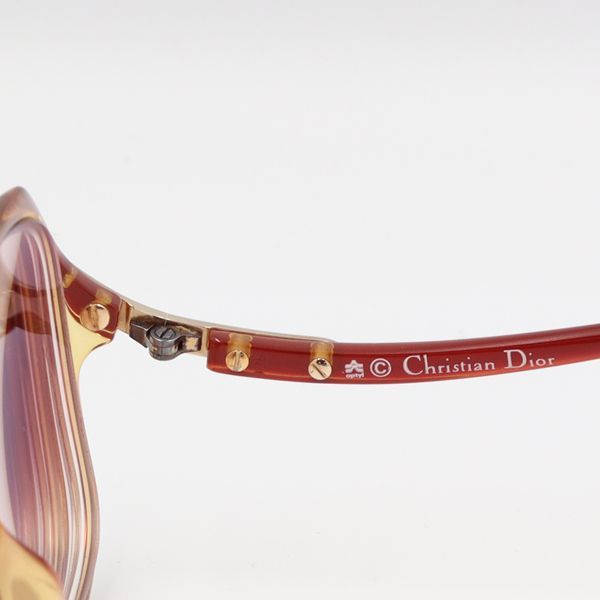 良品 ケース付 クリスチャンディオール 2271A クリアイエロー/レッド