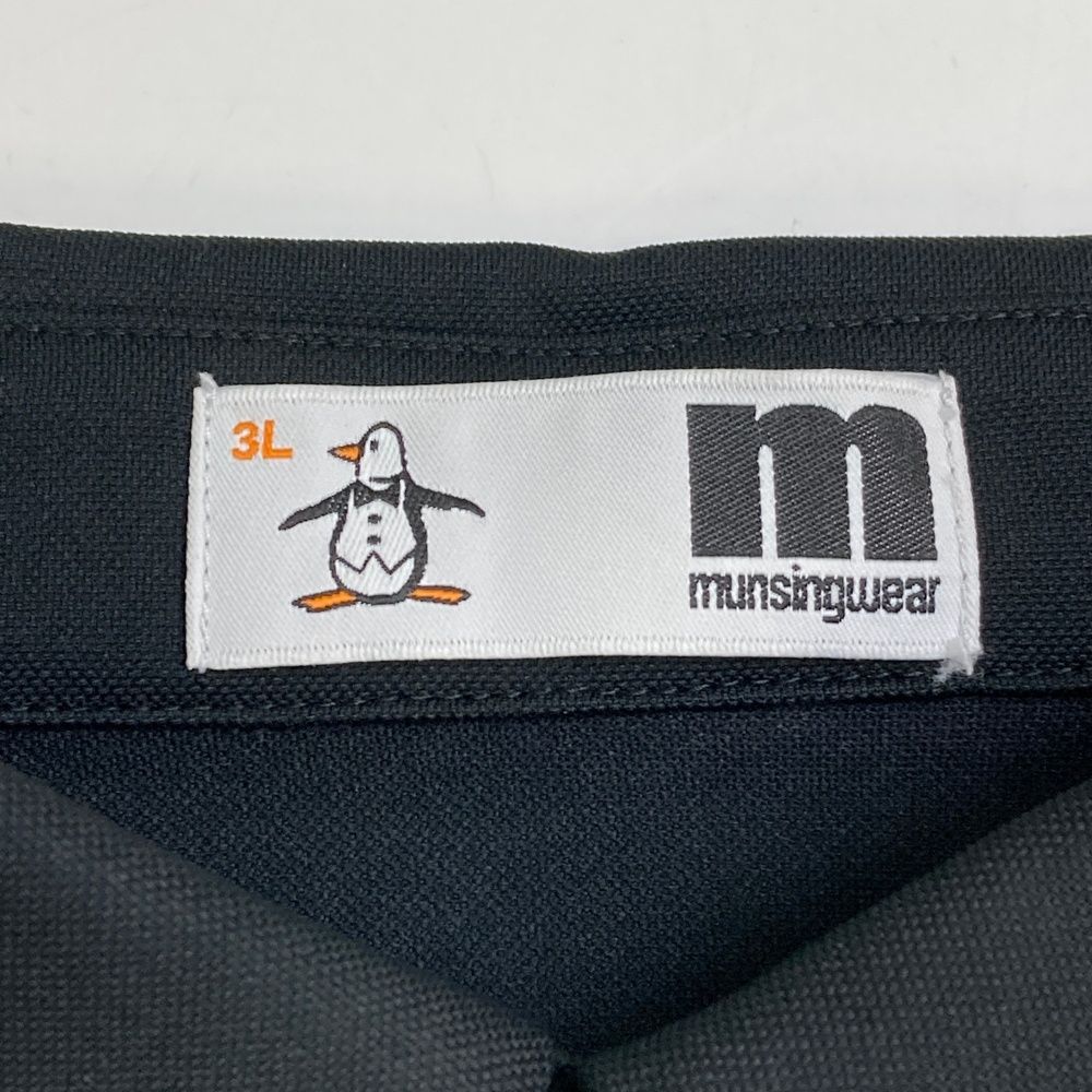 サイズ：3L MUNSING WEAR マンシングウェア  半袖ポロシャツ  ブラック系 [240101486898] ゴルフウェア メンズ ストスト サイズ：3L MUNSING WEAR マンシングウェア 半袖ポロシャツ