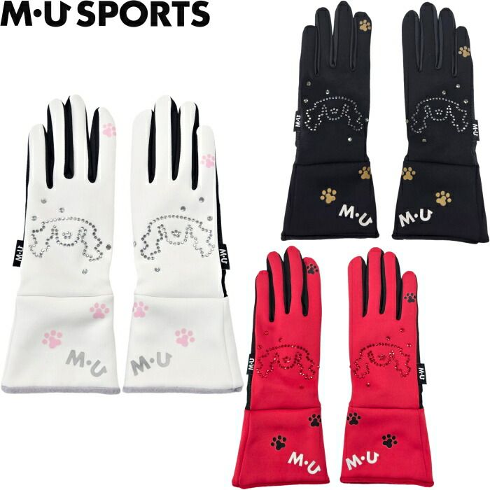MU SPORTS MUスポーツ 703R6828 レディース フリースグローブ 両手組 防寒|冬用 Meluエレガントファー ネコポス