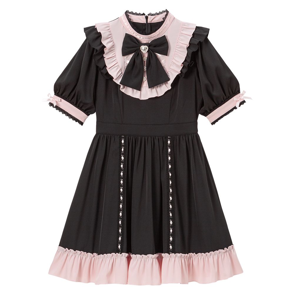 夢展望公式 [新品未使用] レースアップリボンドーリーワンピ