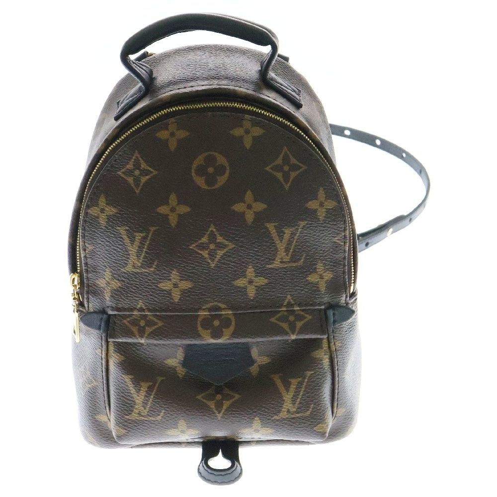LOUIS VUITTON ルイヴィトン モノグラム パームスプリングスMINI リュック バックパック ブラウン×ブラック RFID M44873