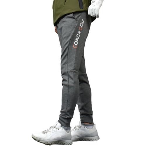 グレー_XL COMON GOLF(コモンゴルフ) ゴルフウェア メンズ パンツ ジョガーパンツ ズボン ストレッチ 大きいサイズ テーパード ポンチ ゴルフパンツ グレー カーキ グリーン おしゃれ 秋冬 春 秋 