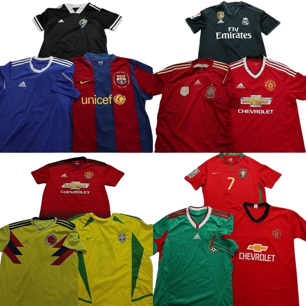 古着卸 まとめ売り サッカー ゲームシャツ ユニフォーム 12枚セット  