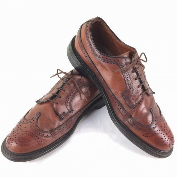 試着交換OK！70s-80s以前? USAVintage【10C/27.0-27.5】ロングウイング 