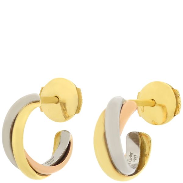 カルティエ Cartier ピアス トリニティ K18YG K18PG K18WG