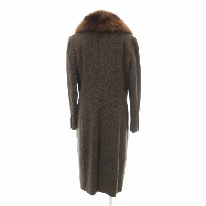 ヨシエイナバ yoshie inaba フィッシャーファー カシミヤ100% コート  