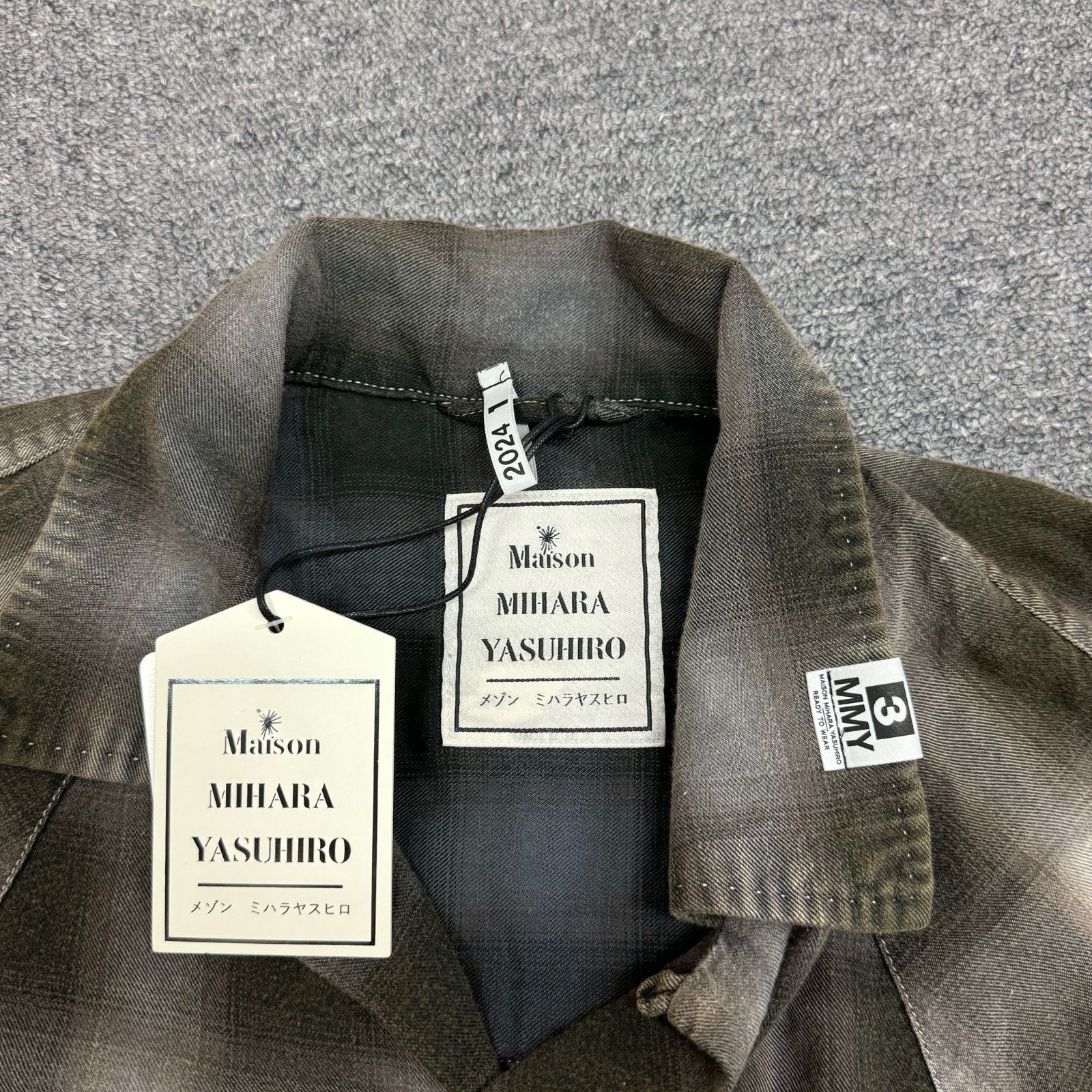 定価53900円 新品 Maison MIHARA YASUHIRO 24SS COW BOY CHECK L S 
