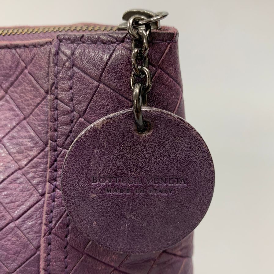 BOTTEGA VENETA／ イントレチャート ナッパ コスメポーチ パープル BOTTEGA VENETA／ イントレチャート ナッパ コスメポーチ パープル