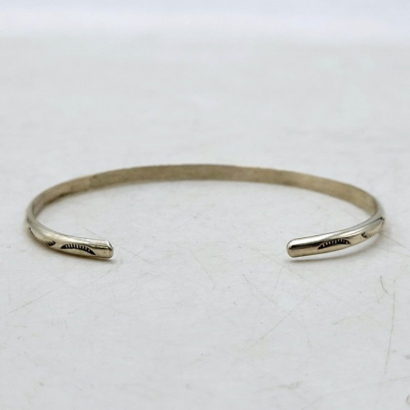 アクセサリー Navajo / silver bangle Vintage Unisex Navajo Etched Sterling Silver 925 Bangle