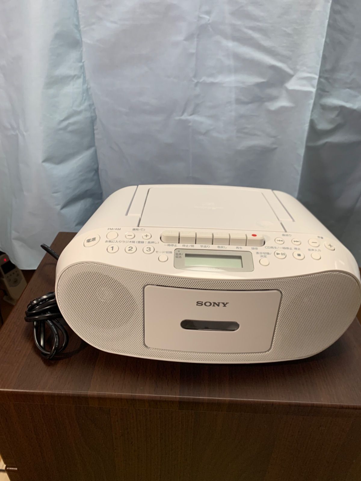 美品 SONY ソニー CDラジカセ CFD-S51 ホワイト CDプレーヤー