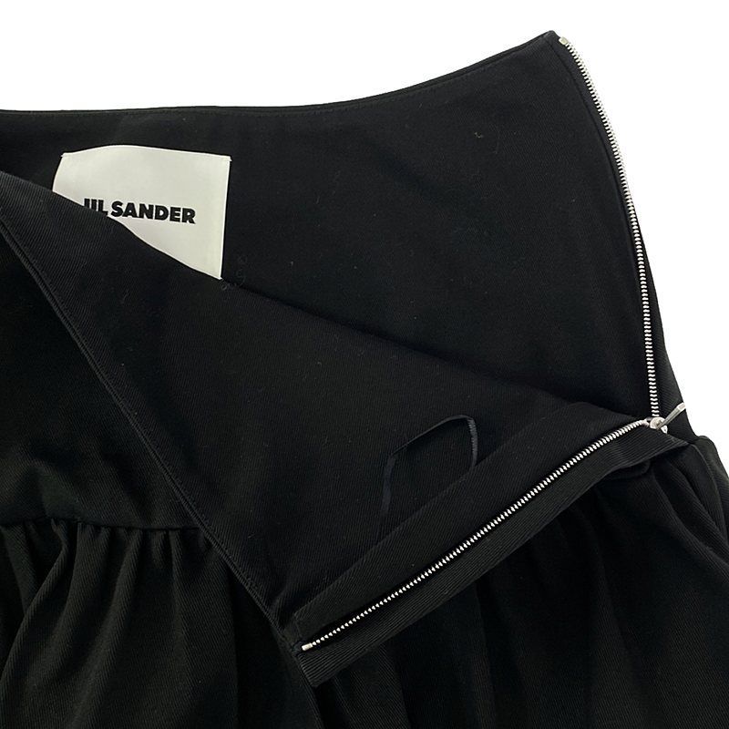 美品】 JIL SANDER / ジルサンダー | 2023AW | ボリュームフレア ロングスカート | 36 | ブラック | レディース -  メルカリ