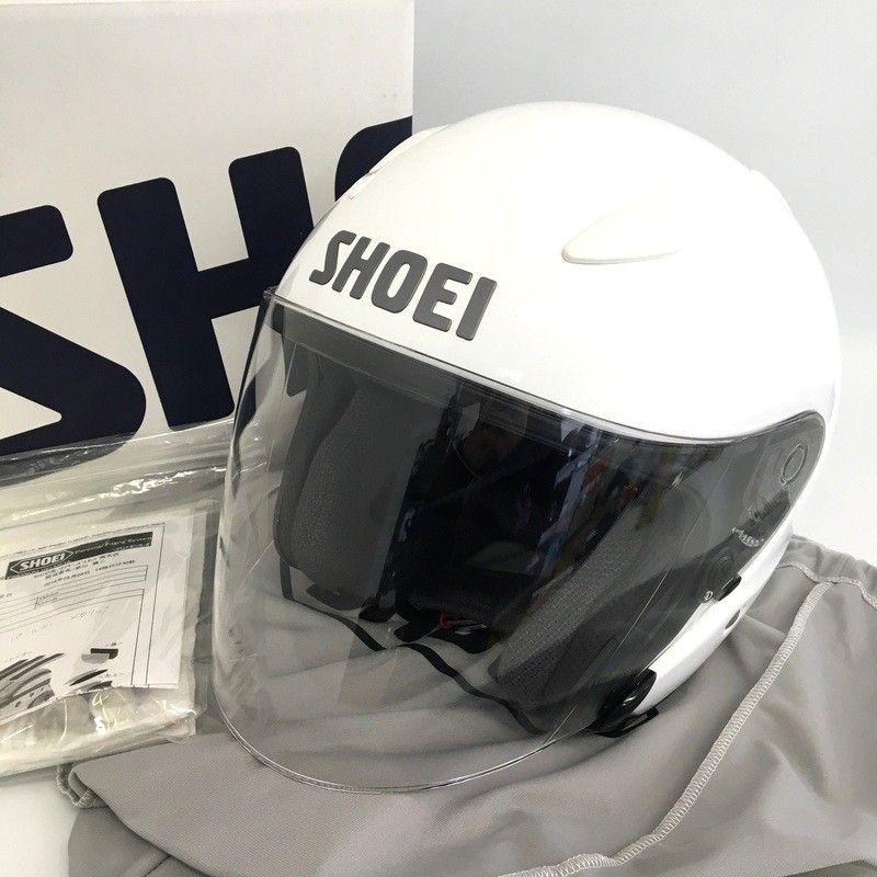 SHOEI J-STREAM ジェットヘルメット 除菌消臭済 Mサイズ ホワイト オートバイ ツーリング ライディング バイカー バイク用品 ショウエイ TA2388