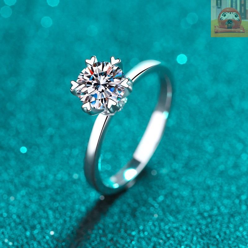 リング 指輪 モアサナイト 0.5ct シルバー925 人工ダイヤモンド