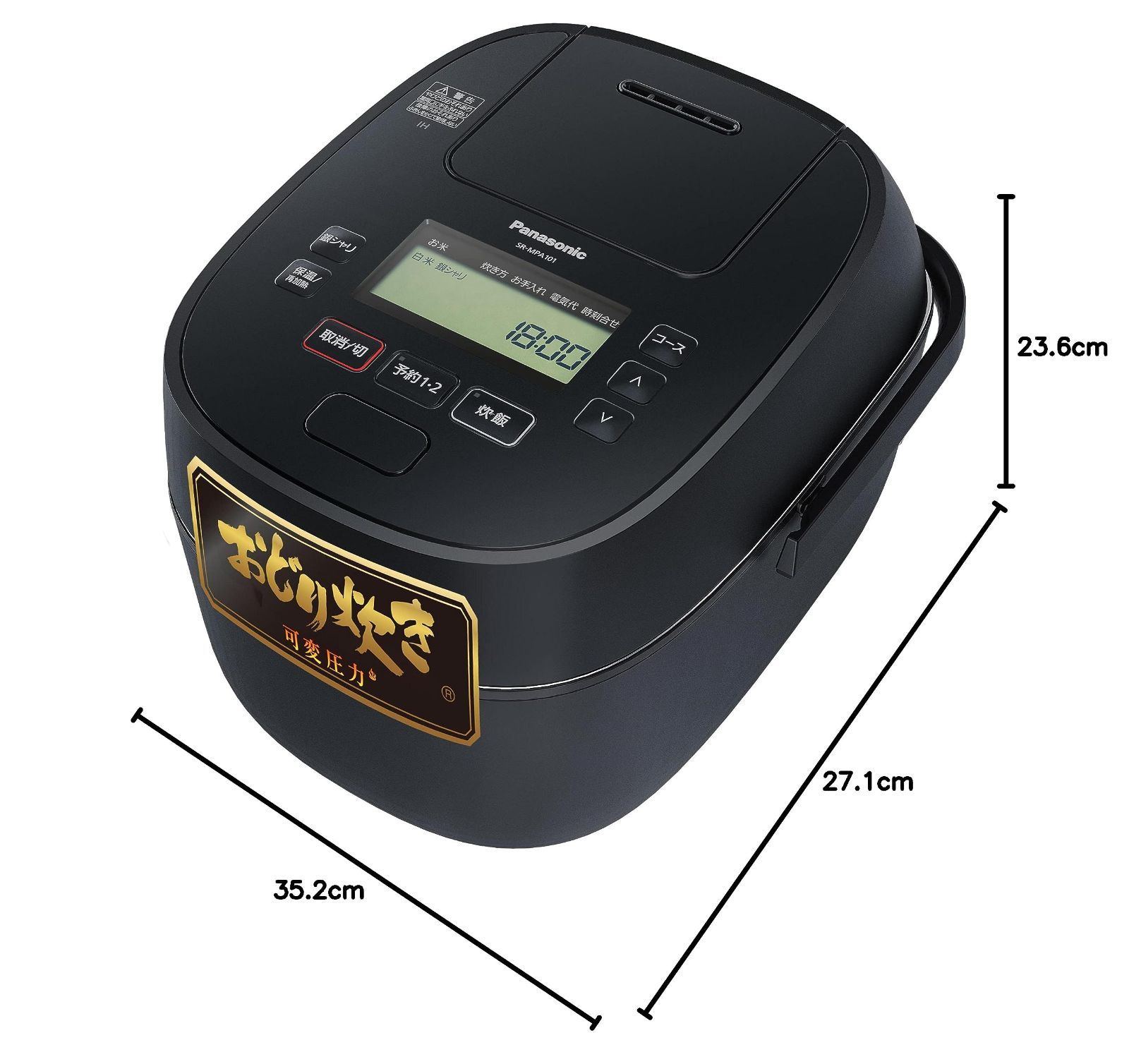 新着商品】ブラック SR-MPA101-K 全面発熱5段IH式 可変圧力おどり炊き 5.5合 炊飯器 パナソニック - メルカリ