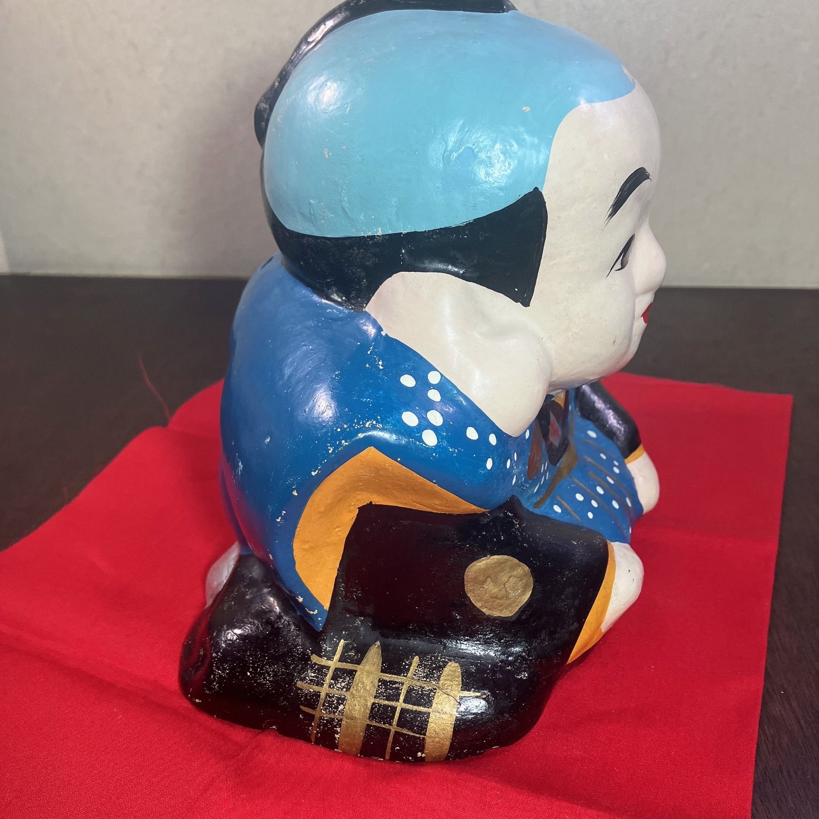 福助　縁起物　昭和レトロ　アンティーク　置物　高さ約25cm 当時物 福助人形 貯金箱 昭和レトロ 置物 縁起物 商売繁盛 陶器