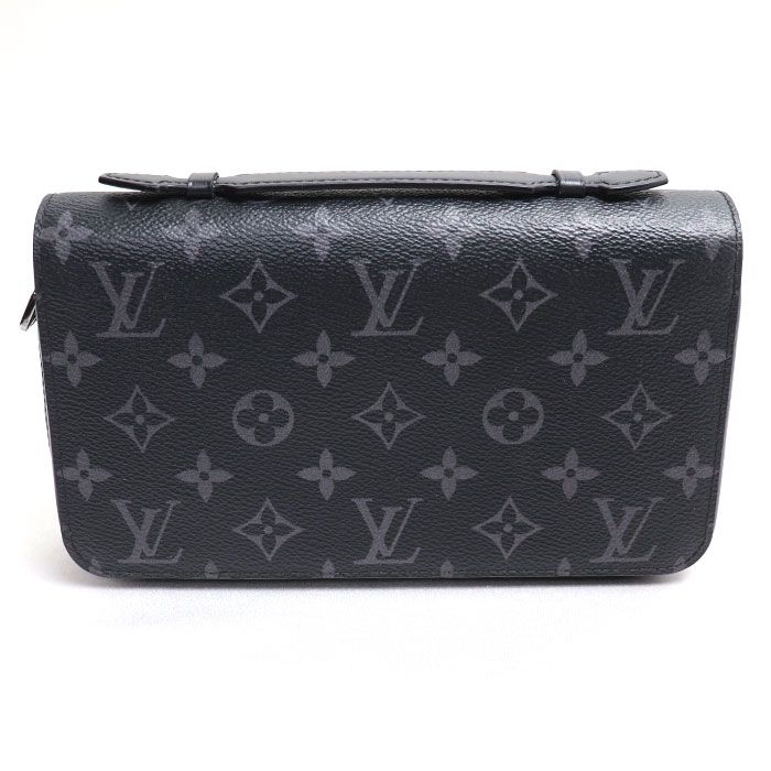 LOUIS VUITTON ルイ・ヴィトン ジッピーXL 長財布 ラウンドファスナー モノグラム・エクリプス ブラック M61698 IC 中古