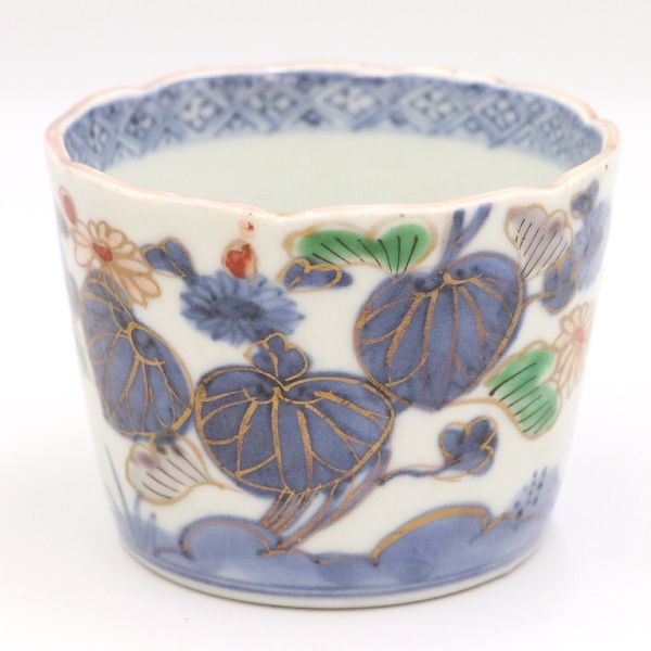 古伊万里染付 猪口 拾人前 蕎麦 8客 共箱付き 【ww】【中古