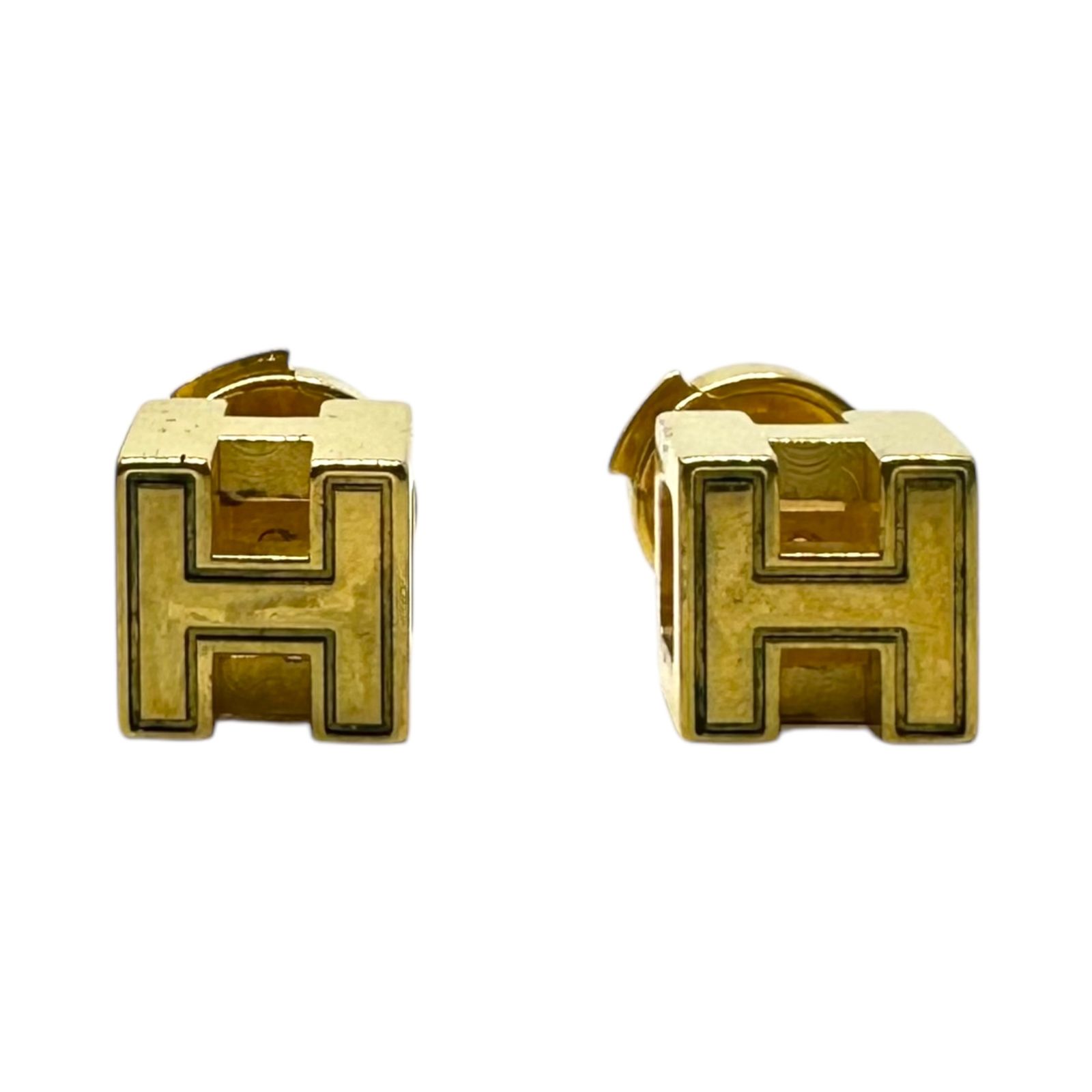 HERMES(エルメス) H cube caged ash earrings Hキューブ カージュド 