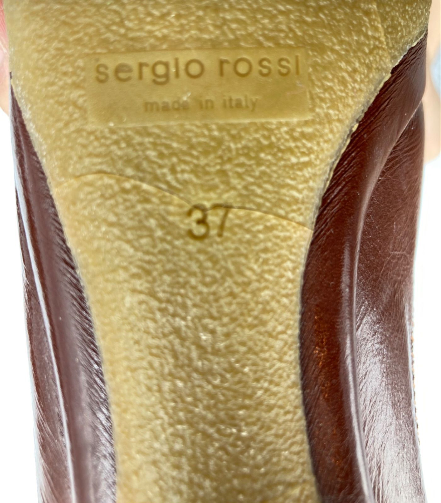 イタリア高級革靴　SERGIO ROSSI セルジオロッシ　レザーヒール