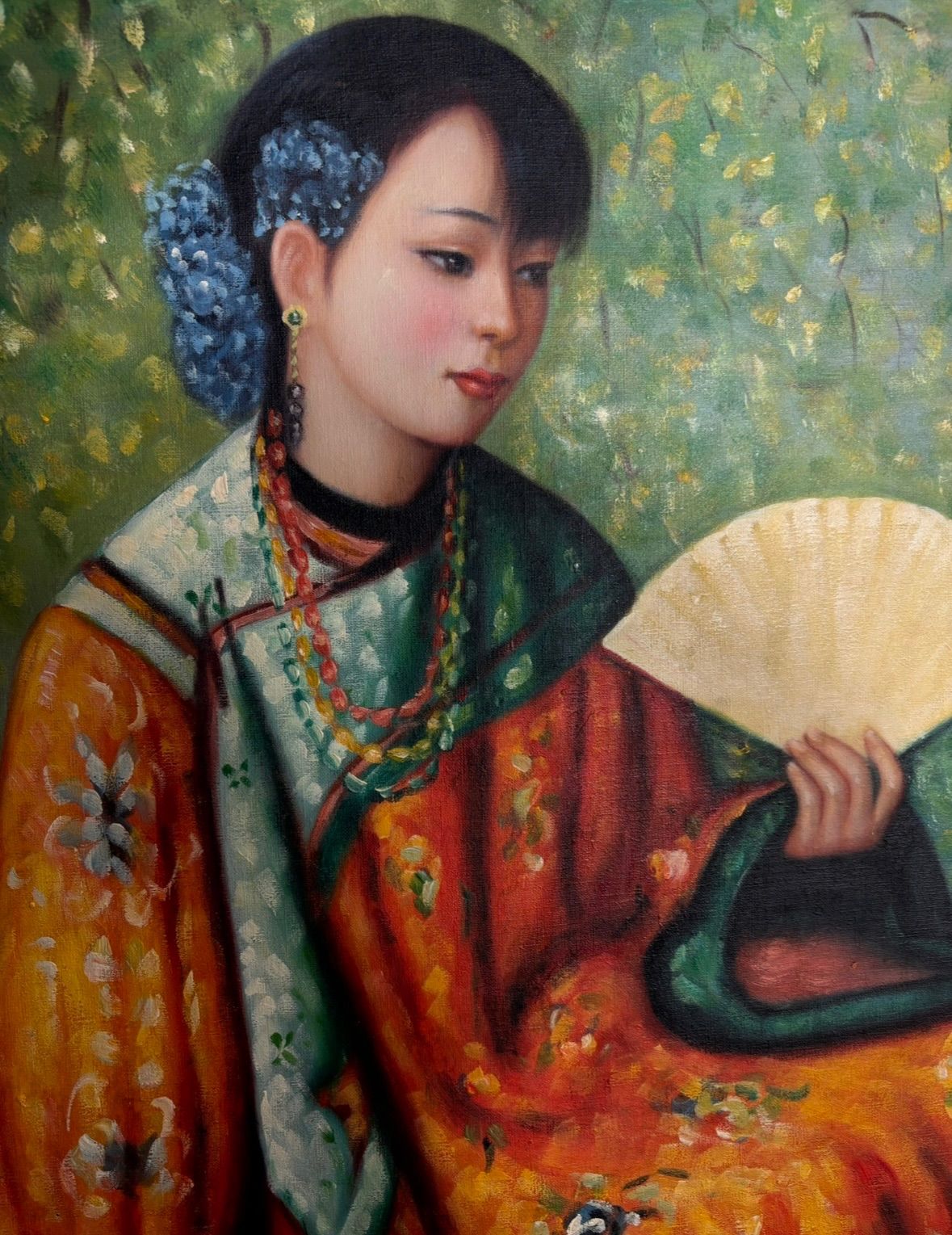 中国美術 油絵【人物画】額装 壁掛 絵画 色絵 民国 古美術 アンティーク コレクション - メルカリ