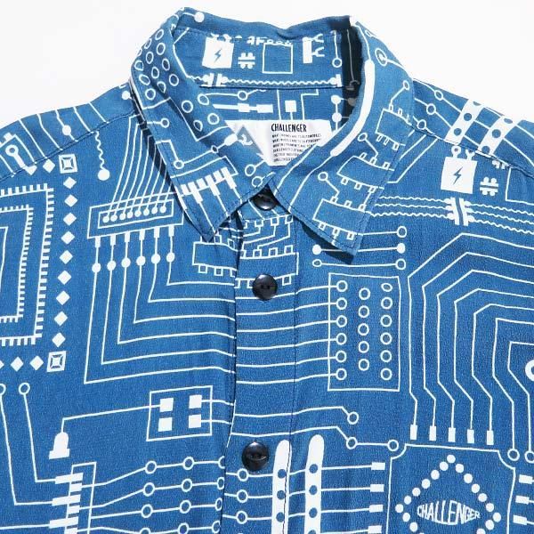 CRY. クライ 17SS NEW BOND STREET Bell S 総柄サテンシャツ MH17S-01J04B グレー系 1 ITAC365PIWJ4 CHALLENGER / S/S CIRCUIT SHIRT -Navy-