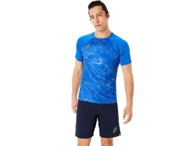 asics アシックス SS TOP イリュージョンブルー L 2101A239 402 | 衣類 服 ウエア ウェア スポーツ 運動 男性 紳士服 メンズ トップス Tシャツ カットソー 半袖 ハーフスリーブ 部活 練習 サッカー 軽