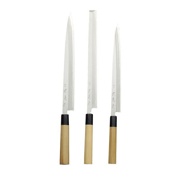 堺打刃物】左用 身卸 出刃 白鋼 包丁 8寸 紫檀水牛八角柄 堺打刃物