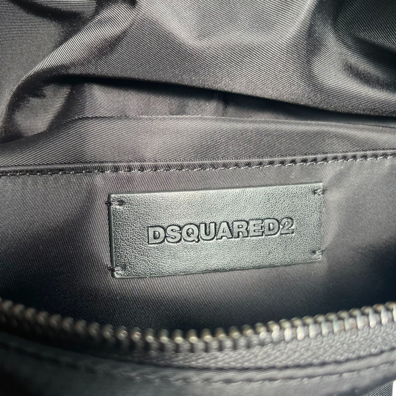 DSQUARED2 ICON PRINT BELT BAG BLACK ディースクエアード