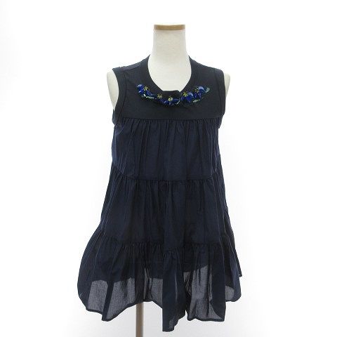 ミュベール muveil ティアードノースリーブプルオーバー 装飾付き  