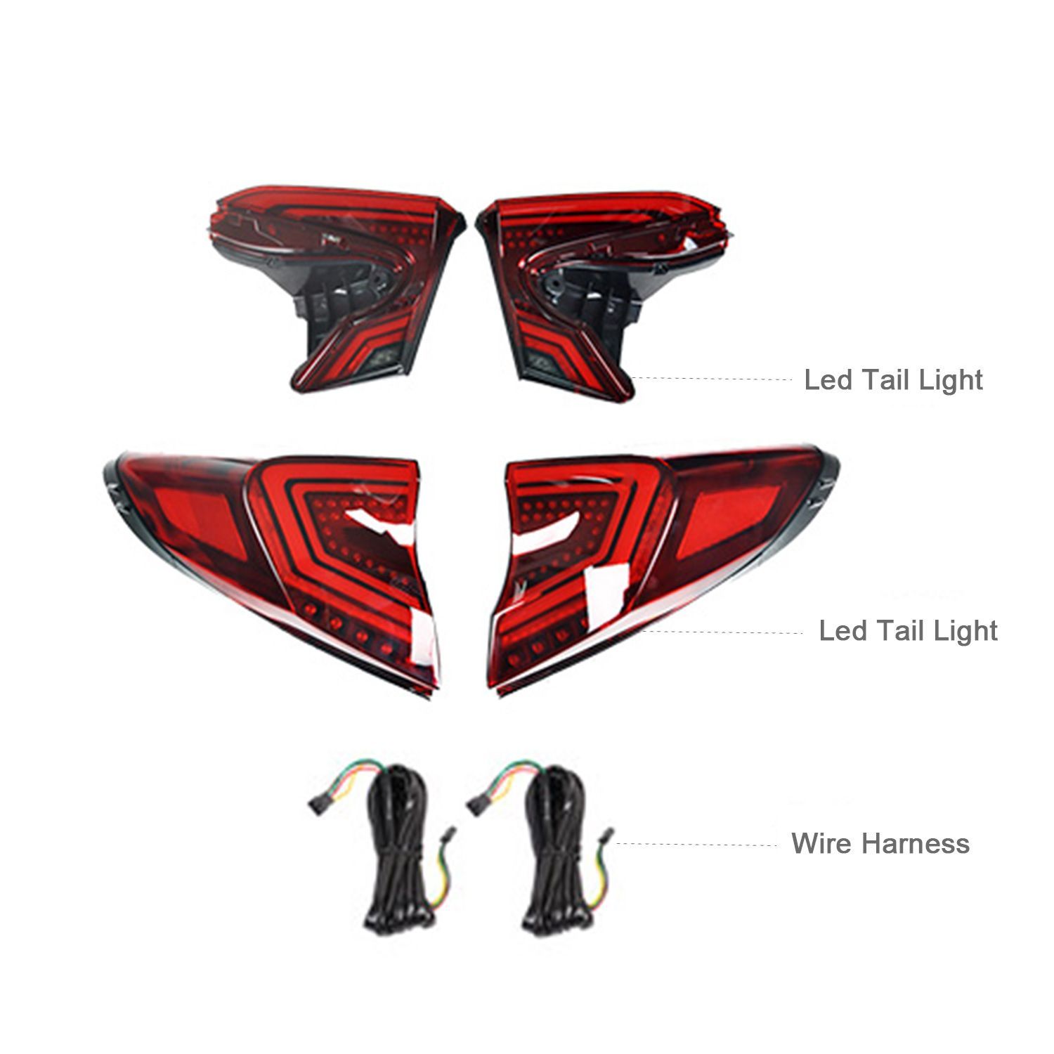 トヨタ C-HR 18-20年モデル 用 LED星空デザイン流れるウインカー尾灯ユニット FFCRYSTALESIA_COM