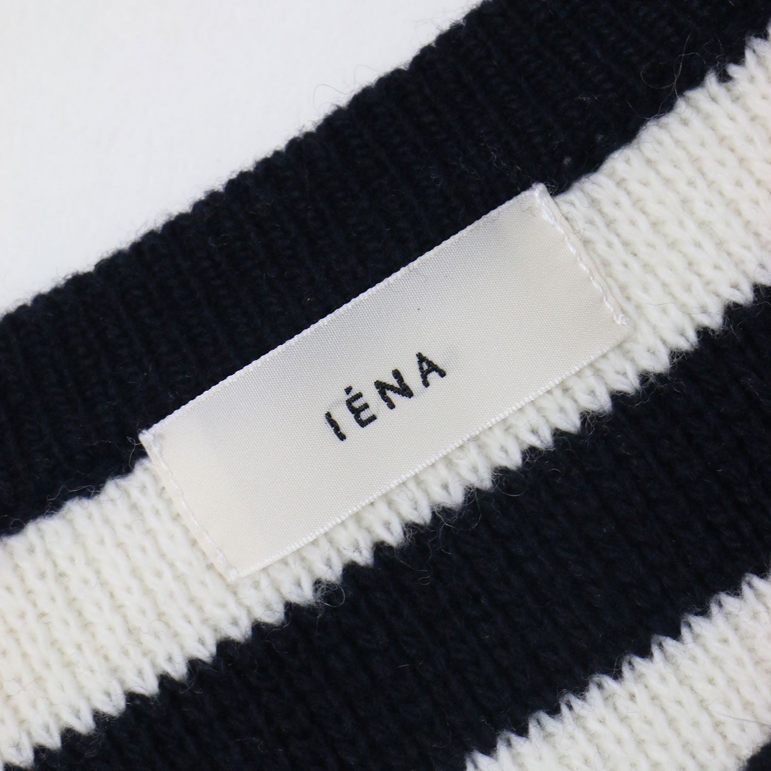 美品 IENA イエナ カーディガン ネイビー ホワイト 紺白 サイズ:FREE