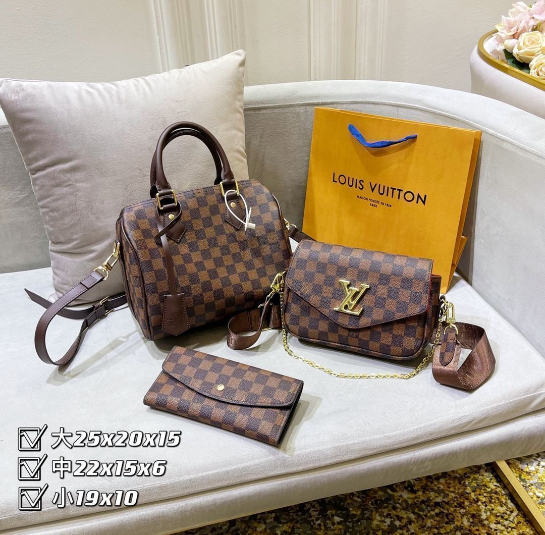 Louis Vuitton ショルダーバッグと財布セット LOUIS VUITTON ルイヴィトン ショルダーバッグ 財布 3点セット