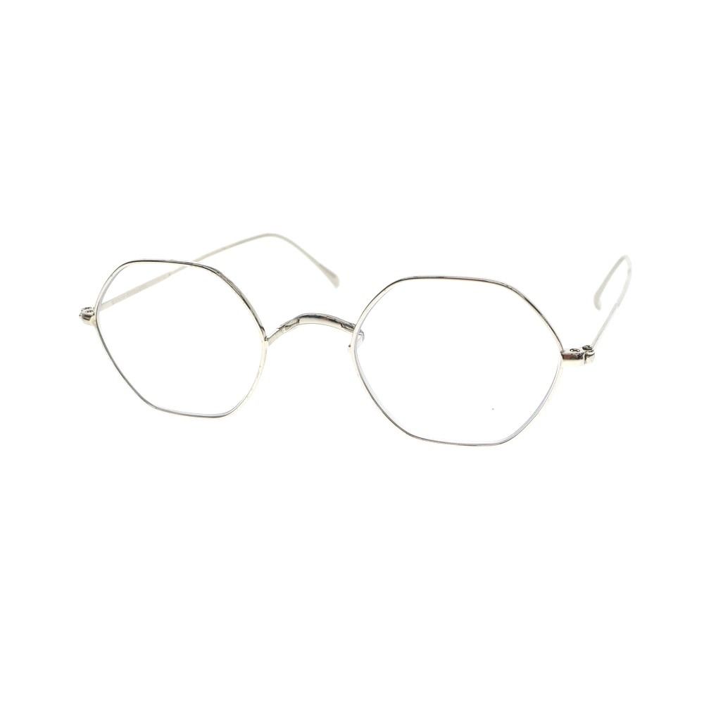 【中古】カネコオプティカル KANEKO OPTICAL URBAN RESEARCH別注 チタン メガネ シルバー【メンズ】